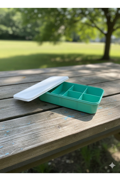 Ark 6-Compartment Rectangular Storage Container Colorful