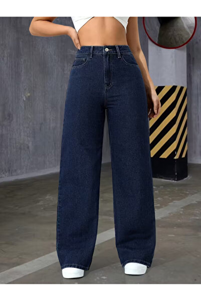 mooishan جينز نسائي من Erika باللون الأزرق الداكن، جينز بخصر عالٍ من الليكرا،...