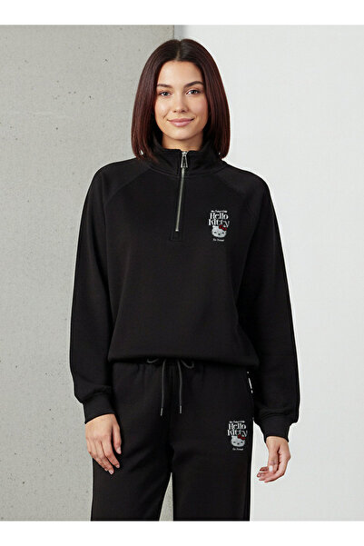 SP Characters Sweatshirt with Hello Kitty Embroidery Cotton