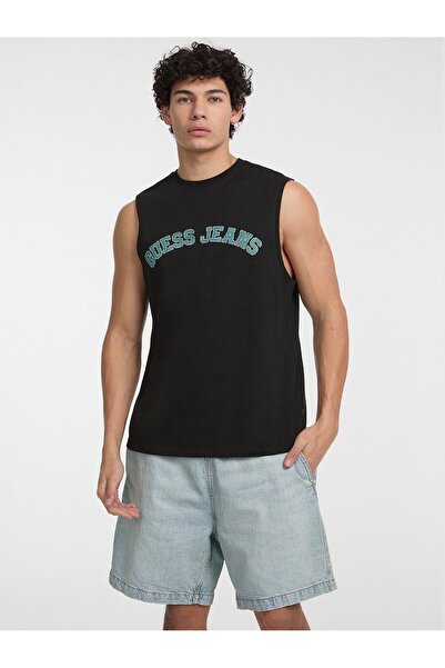 Guess Jeans Bisiklet Yaka Desenli Siyah Erkek T-Shirt M5GP31K8HM0JBLK GJ MUSC...