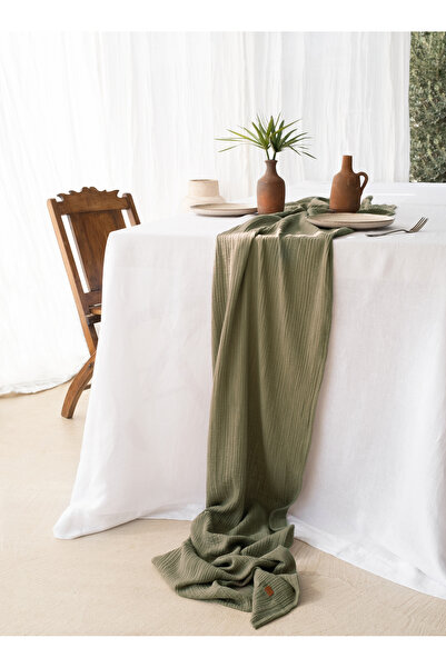 Barine Covoraș de muselină kaki 50x160