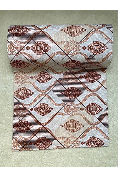 Teksev Luntra Παπλωματοθήκη και Φανελάκι Κρεβατιού με Γεωμετρικό Σχέδιο 100% Βαμβάκι Καφέ Υφασμάτινο Μετρικό | 100-240 εκατοστά