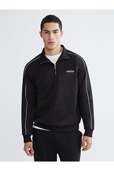 LC Waikiki سويت شيرت رجالي مطبوع بياقة عالية من XSIDE