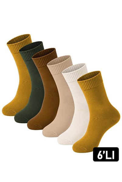 Just inner Women's Socks 6-Piece Set Sheep Wool (Lambswool)