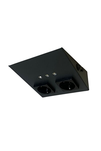 Avax TEZGAH ALTI İKİLİ PRİZ / ANTRASİT KASA / SİYAH PRİZ / 6500K BEYAZ IŞIK /