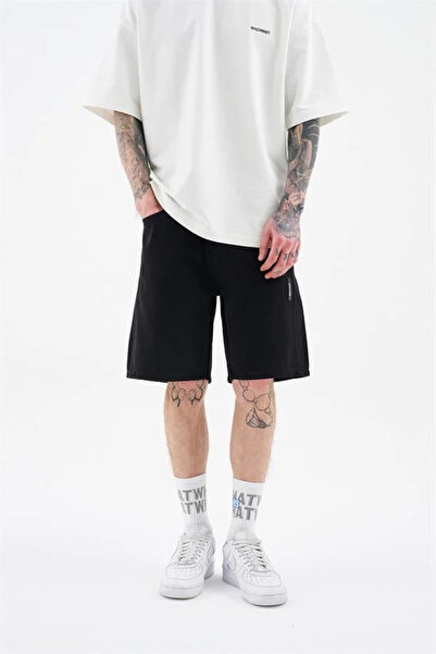 Machinist Pantaloni scurți pentru bărbați cu logo M, negri