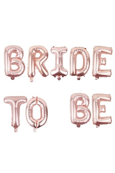 selling depot Set baloane folie pentru nuntă, „Viitoare mireasă”, Selling Depot®, 340x40 cm, auriu roz