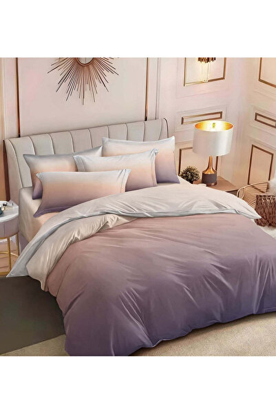 trendyhome Finet Cotton Bedding Set 6 Pieces – Pastel Pink/Purple Ombre