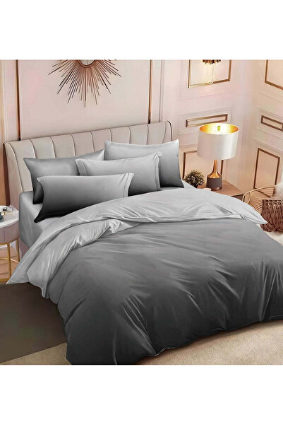 trendyhome Finet Cotton Bed Linen 6 Pieces – Light Gray & Anthracite Ombre