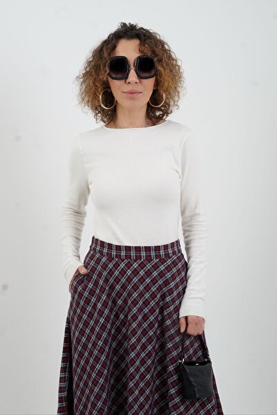 Zelish My Sister Pulover din tricotaj din cașmir cu gât barcă ecru