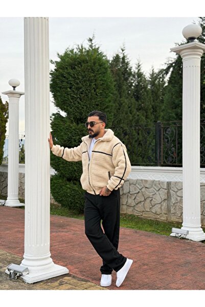 PEERLESS STORE Oversize Astarlı Kuzu Peluş Mont