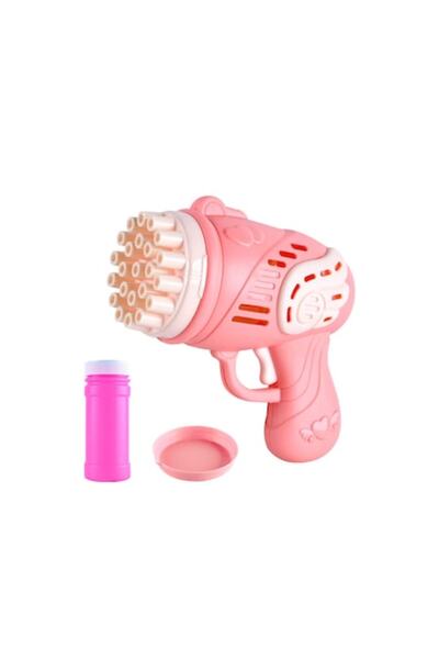 selling depot Mașină de bule roz cu pistol Selling Depot® cu 23 de găuri și s...