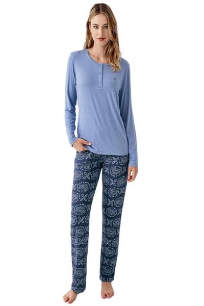 Arnetta Modal Cotton Crew Neck Pajama Set