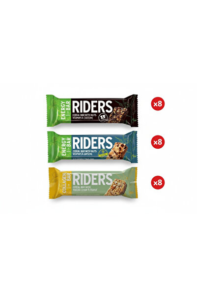GRANIO Riders Enerji vs Protein Kuruyemişli Tahıl Bar Özel Deneme Paket ( 24 adet)