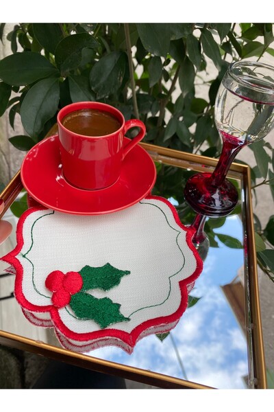 YD TASARIM Y&D TASARIM YENİ YIL TEMALI 6'LI KOKİNA SUNUM PEÇETESİ