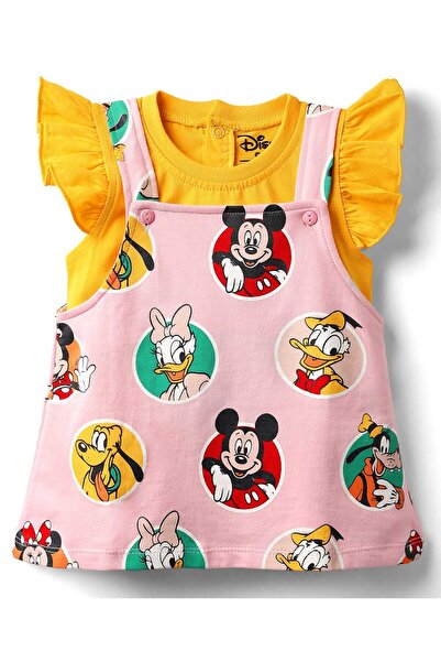 Babyhug Disney تيشيرت بدون أكمام من نسيج جيرسي مفرد، مزين برسومات ميني وأصدقا...