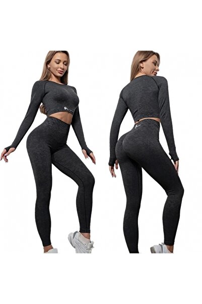 FitTronic Fitness suit set Y740 Black, size S, modern cut that highlights the shapes