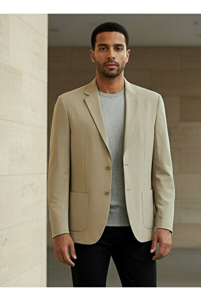 Iconic بليزر رجالي قصة ضيقة وياقة مدببة