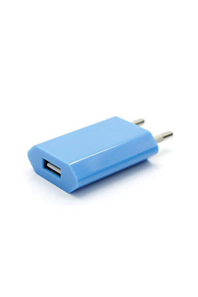 OEM Wall charger, USB power adapter, 1000 mA, blue