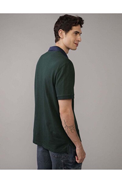 AMERICAN EAGLE قميص بولو AE بياقة متباينة