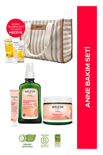 Weleda Çanta ve Bebek Tanışma Seti Hediyeli - Anne Bakım Seti