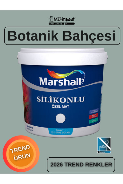 Marshall Silikonlu Özel Mat Silinebilir Kokusuz İç Cephe Boyası Botanik Bahçesi