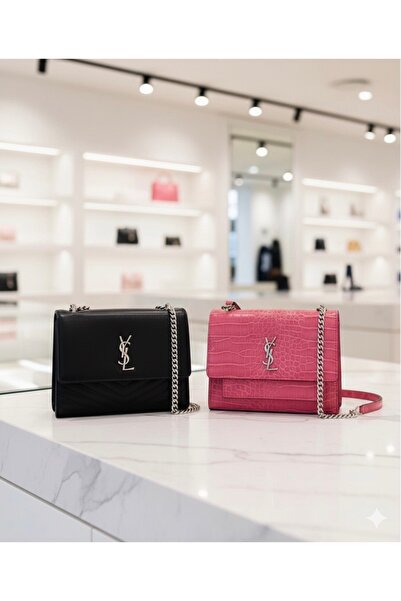 DİJİYOL ZİNCİRLİ MİNİ KADIN ÇANTA SİYAH