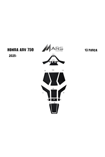 Marscockpitdesign واقي خزان الوقود لهوندا ADV 750 2025