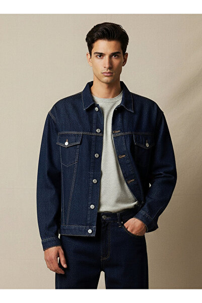 Lee Cooper جاكيت جينز رجالي بقصة عادية