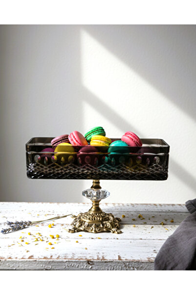 AKDEN STORE وعاء ديكور من سلسلة ليفا بتصميم مقطوع 25×15