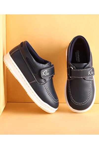 Babyoye حذاء رسمي بإغلاق فيلكرو - أزرق داكن