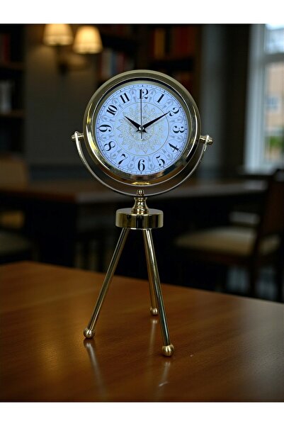 Cetiner Group Zentime Gold Lüks Üç Ayaklı Masa Saati