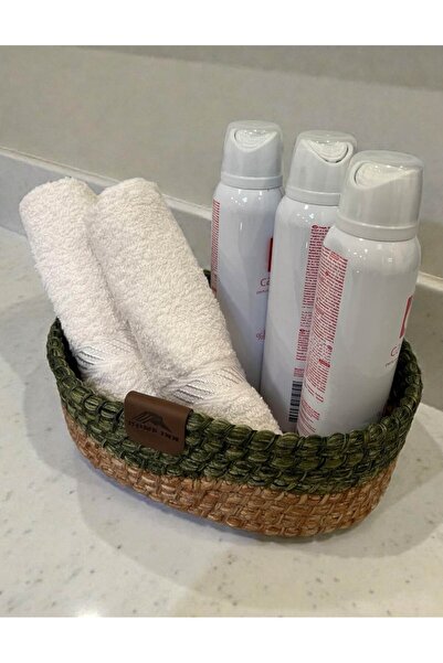 home inn Organizer Basket Knitted Textured Oval Model 21X15X7 cm – Multi-Purpose Use
