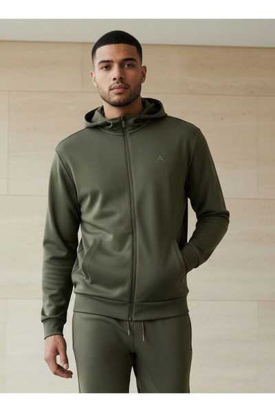Adot Men Performance Zip Through Hooded Jacket