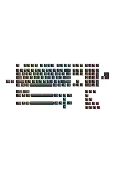 Glorious Aura V2 (Black) - PBT Pudding Keycaps for Mechanical Keyboards