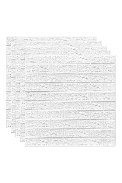 selling depot Set of 5 3D Self-Adhesive Wallpaper Panels, Soft Foam, Brick De...