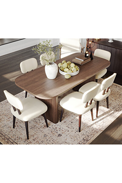 Normod Förn İskandinav Yemek Masası - Çizilmeye Dayanıklı, Premium Kaplama