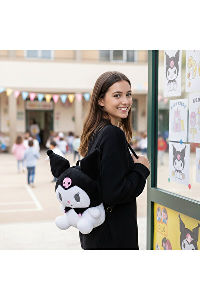 Kuzey Tacı Sanrio Kuromi Plush Backpack Large Size - Cute Design Vip