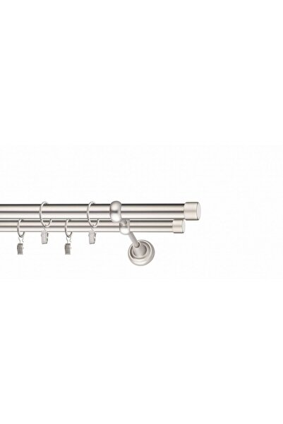 KLEIDECO galerie metal 25/19 mm AUSTRIA dubla, crom-mat, 240 cm, capete WIEN