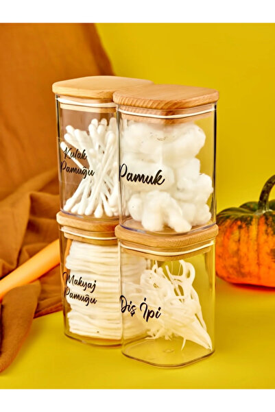 Tasarım Evi Set de baie din 4 bucăți din ață dentară acrilică și bumbac pentr...