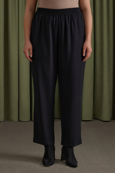 Aker Siyah Beli Lastikli Pantolon