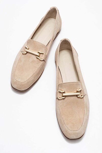 Zeynep Sıradağlı Women's Genuine Leather Loafers Buckle Detail Casual Shoes B...