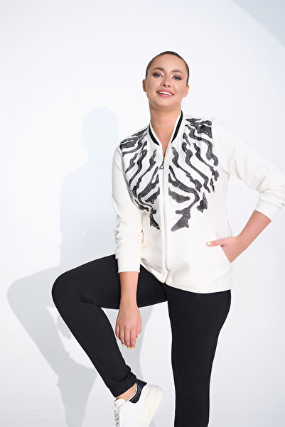 DE WHITES Plus size sequin jacket