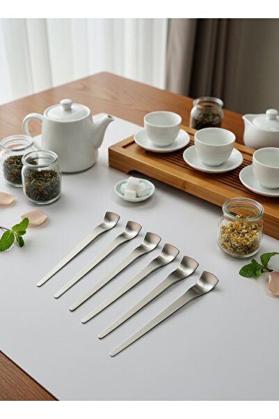 Dame Marie La Tina Matte Silver 6-Piece Teaspoon Set