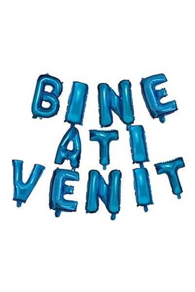 selling depot Baloane folie metalică „BUN VENIT”, 6 m x 45 cm, albastre