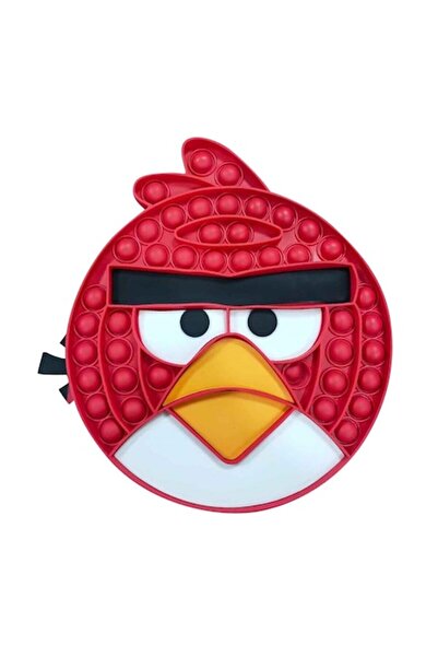 selling depot Jucărie interactivă antistres Pop It Now JUMBO din silicon moale, 20 cm, Angry Birds, roșu