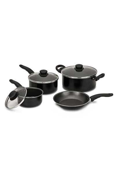 Decakila Set of Pots with Pans and Glass Lids 7 pcs