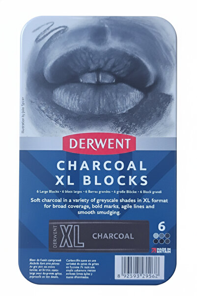 Derwent علبة فحم XL (6 قطع)