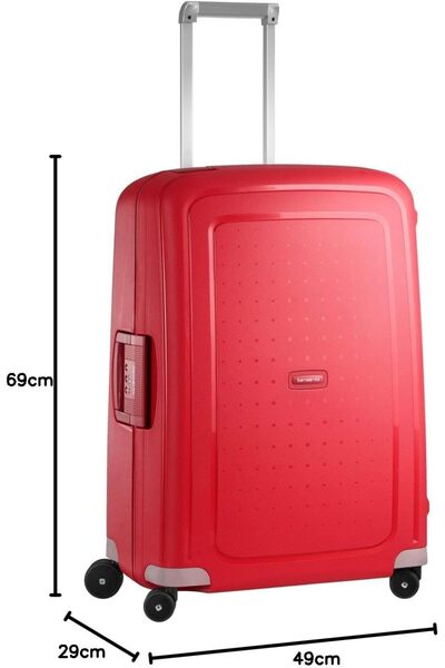 Samsonite S'Cure Spinner 69 cm Crimson Red — Medium suitcase, 4 wheels 360°