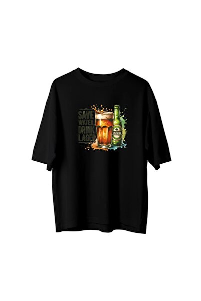 CANDLEMASTORE Drink Beer - Oversized T-Shirt